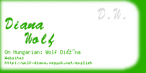 diana wolf business card